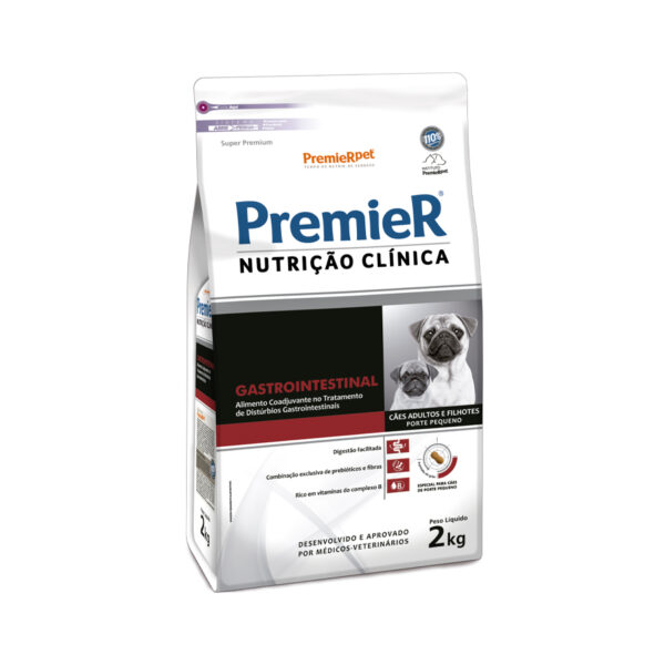 Ração Premier Nutrição Clínica Gastrointestinal Cães Raças Pequenas 2 Kg