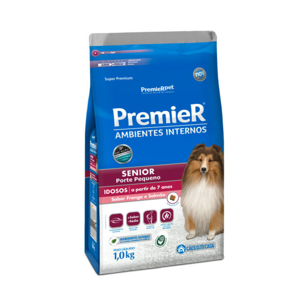 Ração Premier Ambientes Internos Cães Sênior Raças Pequenas 2,5 Kg