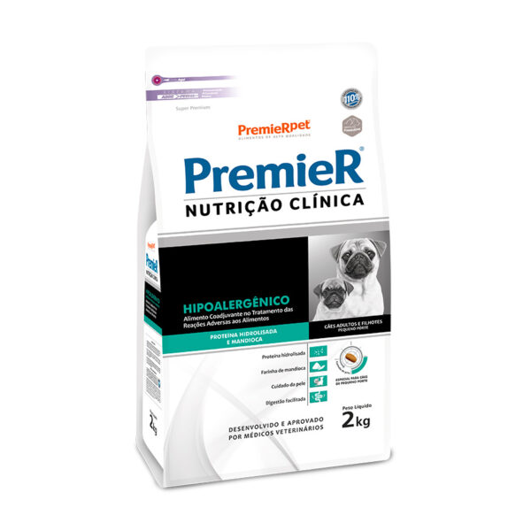 Ração Premier Nutrição Clínica Cães Hipoalergênico Raças Pequenas 2 Kg
