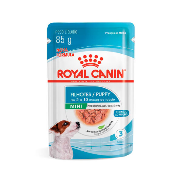 Ração Úmida Para Cães Filhotes Raças Mini Royal Canin 85 G