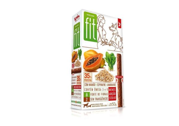 Petisco Spin Pet Onebyone Gourmet Fit Stick Mamao Espinafre E Amaranto 50 G