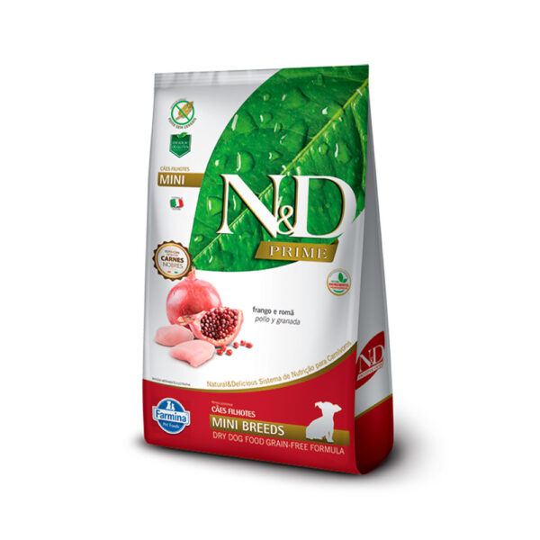 Ração N&D Prime Cães Puppy Mini Frango e Romã 2,5 Kg