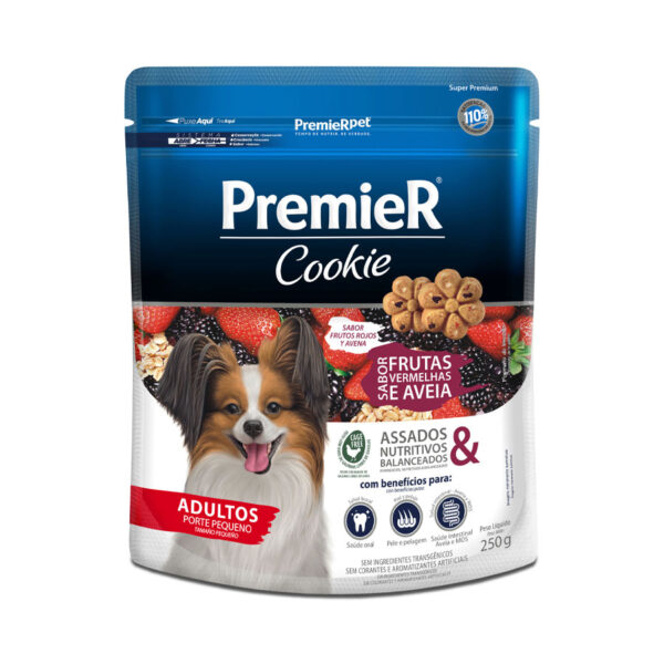 Cookie Premier Cães Adultos Porte Pequeno Frutas Vermelhas E Aveia 250 G