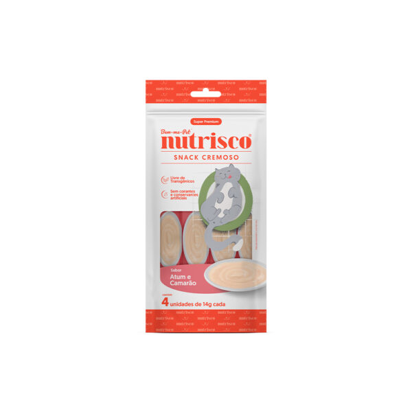 Snack Cremoso Nutrisco Sabor Atum E Camarão Para Garos 56g