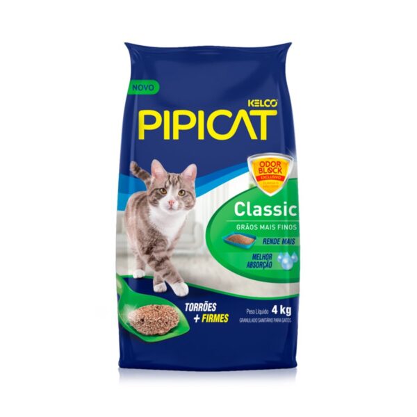 Areia Pipicat Classic Para Gatos 4 Kg