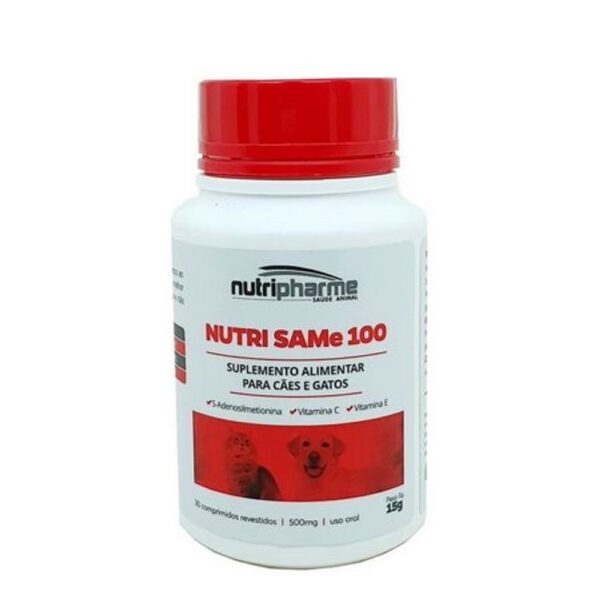 Suplemento Nutri Same 100 Cães E Gatos 30 Cps - Nutripharme 30 Caps