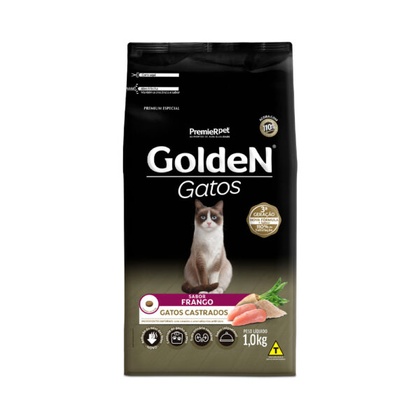 Ração Golden Gatos Adultos Sabor Frango 3kg