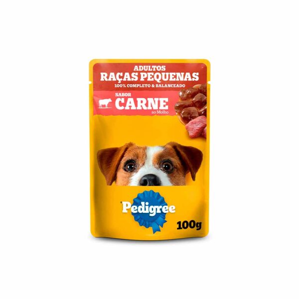 Ração Úmida Pedigree Sachê Cães Adultos Raças Pequenas Carne Ao Molho 100 G