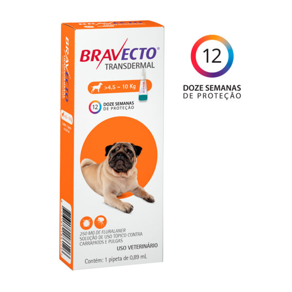 Bravecto Transdermal Caes 250mg (4,5 - 10 Kg) - Un