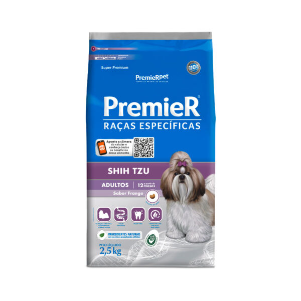 Ração Premier Shih Tzu Adultos Frango Raças Específicas 2,5 Kg
