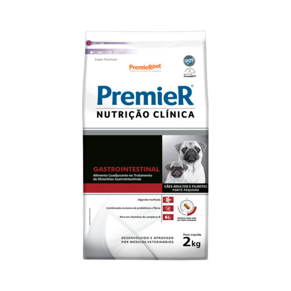 Ração Premier Nutrição Clínica Gastrointestinal Cães Raças Pequenas 2 Kg